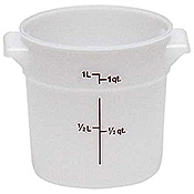 Cambro Translucent 1 qt. Round Food Storage Containers