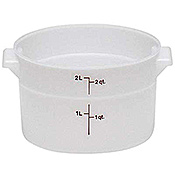 Cambro Translucent 2 qt. Round Food Storage Containers