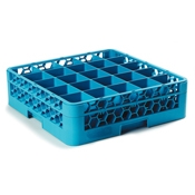 Carlisle Opticlean 25-Compartment Blue Glass Rack