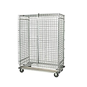 Metro 63"L x 28"W x 68"H Chrome Cart