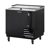 Turbo Air TBC-36SB 1 Lid Black Front Stainless Steel Bottle Cooler