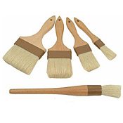 Economy Flat 1" Boar Bristle Pastry Brush