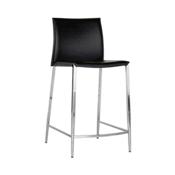 Wholesale Interiors ALC-1899A-65-BK Jenson Black Leather Counter Height Stool