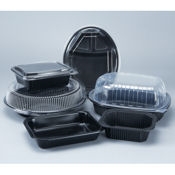 Douglas Stephen 24 oz Oval Plastic Containers with Anti-Fog Lids