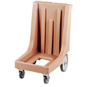 Cambro 17" x 24" Black Camdolly with Handle & Big Rear Wheels 