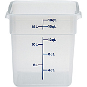 Cambro Translucent 18 qt. CamSquare Container