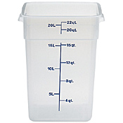 Cambro Translucent 22 qt. CamSquare Container