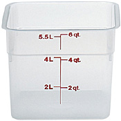 Cambro Translucent 6 qt. CamSquare Container