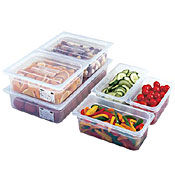 Cambro Translucent 1/3 Size Notched Covers with Handles