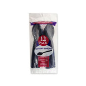 Party Essentials 9" Black Serving Spoon - 12 Pack