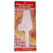 Party Essentials White Pizza Cutter/Server