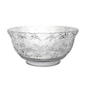 Party Essentials Clear 8 Qt Embossed Punch Bowl