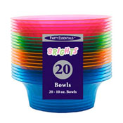 Party Essentials Assorted Neon Bowls