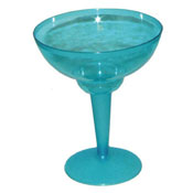 Party Essentials Neon Blue 2-Pc Margarita Glasses