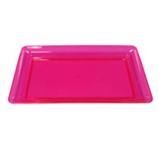 Party Essentials Neon Pink 12" x 18" Heavy Duty Tray