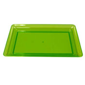 Party Essentials Neon Green 12" x 18" Heavy Duty Tray
