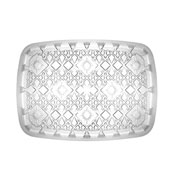 Party Essentials 15" x 10" Crystal Clear Diamond Cut Tray