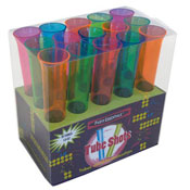 Party Essentials Assorted Neon 1.5 oz Tube Shots Box