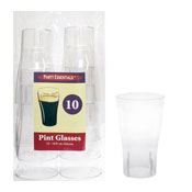 Party Essentials Clear 16 oz Plastic Pint Glasses