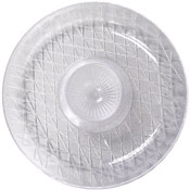 Party Essentials 16" Crystal Clear Diamond Cut Deep Chip and Dip Tray