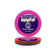 Party Essentials 6" Assorted Neon Party Plates