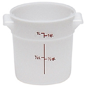 Cambro Poly 1 qt. Round Food Storage Containers