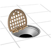 FMP Hinged 6" Round Floor Drain Grate