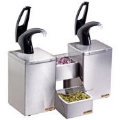 San Jamar Condiment System w/Black Pumps