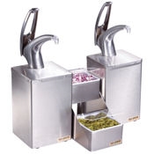 San Jamar Condiment System w/Metal Finish Pumps