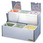 San Jamar Condiment Center w/6 Stepped Trays