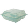 G.E.T. Clear 3-Compartment Eco-Clamshells with Square Compartments