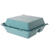 G.E.T. Teal 3-Compartment Eco-Clamshells with Square Compartments