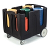 Carlisle Slate Adjustable Dish Dolly w/ 4 Dividers