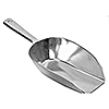 Economy 7 oz Flat-Bottom Aluminum Scoop | Measures