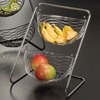 American Metalcraft Chrome 13-3/4"L Two-Tiered Swing Birdnest Basket