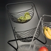 American Metalcraft Black 13-3/4"L Two-Tiered Swing Birdnest Basket