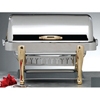 Bon Chef 2 Gallon Stainless Steel Rectangular Chafer with Roman Legs