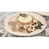 Bon Chef Round Tray Stand with 2 Handles and 4 Legs