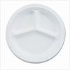 Chinet Classic 9-1/4" Diameter, 3 Compartment