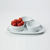 Culinaire Ceramic 3 Bowl Triangle Plate