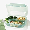 G.E.T. Jade 3-Compartment Eco-Clamshells with Square Compartments