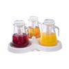 Gourmet Display JC103 3 Glass Pitcher Rotating Server