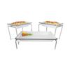 Gourmet Display PP2317 3pc Gastro Platform Set with Porcelain Pans