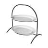 Gourmet Display PP502 2 Level Prestige Porcelain Classic Large Oval Tier