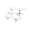 Gourmet Display SR1033 Three Level Melamine Large Long Platter Tier