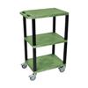 H.Wilson CSWT42G Green Tuffy Cart with Chrome Casters