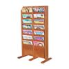 H.Wilson WML14F Oak 14 Pocket Floor Lit Rack