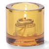 Hollowick Amber Thick Tealight Glass Lamp