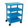 Luxor BC45 Medium 4 Shelf Plastic Utility Cart