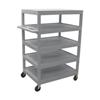 Luxor BC55 5 Shelf Plastic Large Utility Cart